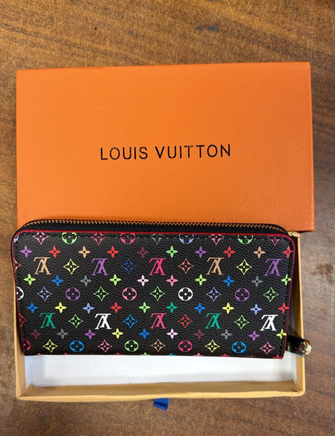 LOUIS VUITTON Monogram Multicolor Takashi Murakami Zippy Long Wallet