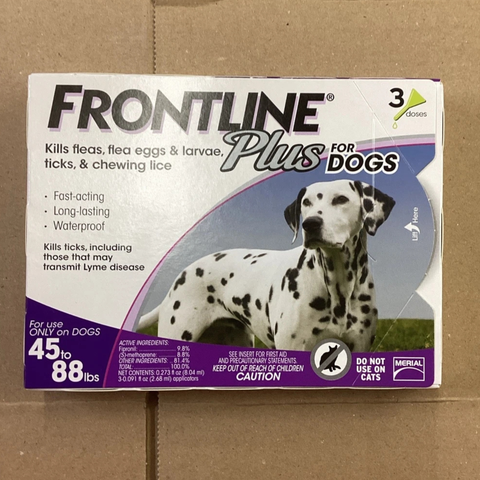 Flea & Tick Protection for Dogs (45–88 lbs) – Spot Treatment, 4 Doses, Made in France